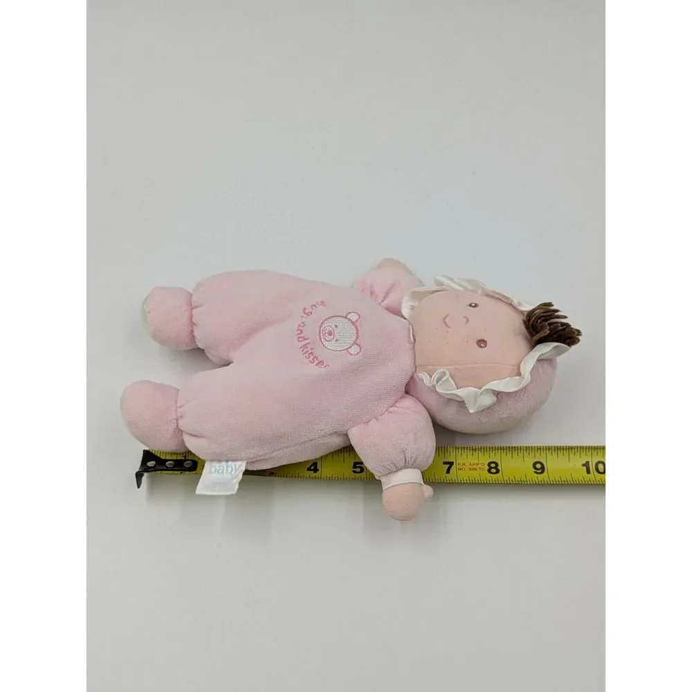 Vintage Carters Prestige Terry Cloth Baby‎ Doll Rattle Plush Hugs & Kisses Pink